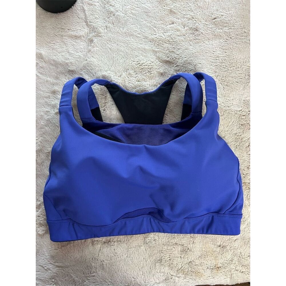 Oiselle Sisters Sports Bra 38C Lapis Blue High Support Racerback for Running